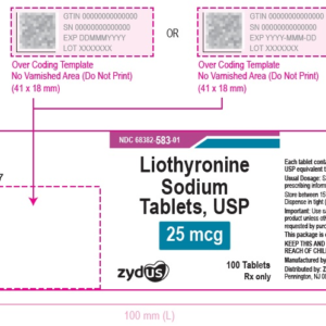 Liothyronine 25 mcg tablets - 100/btl