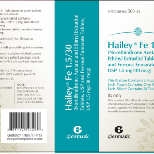 Hailey Fe 1.5 mg/30 mcg tab - 28 ct x 3 packs