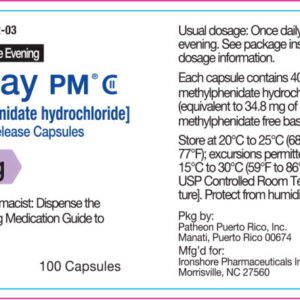 Jornay PM 40mg ER Capsules - 100ct (C-II) (CSA 1724)