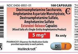 Amphetamine Mixed Salts 5 mg ER Capsules - 100/btl (C-II)