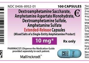 Amphetamine Mixed Salts 10 mg ER Capsules - 100/btl (C-II)
