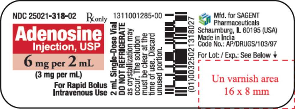 Adenosine 6 mg/2 ml vial - 10/pack