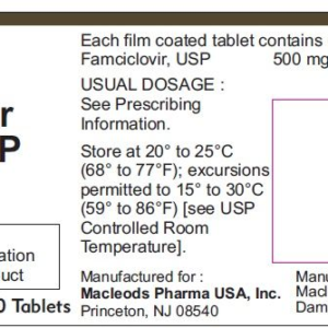Famciclovir 500mg tablets - 30ct