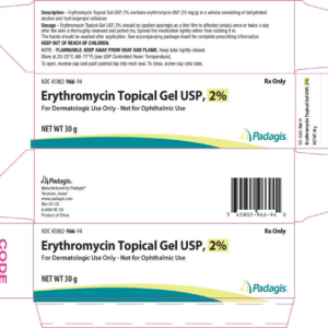 Erythromycin 2 % Topical Gel - 30 g