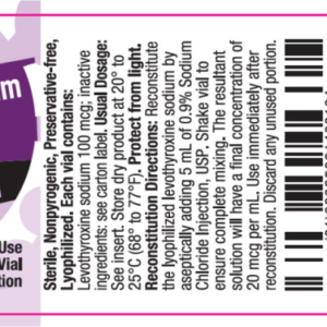 Levothyroxine 100 mcg Single Dose Vial