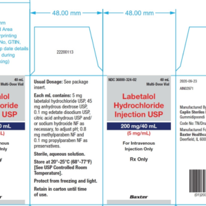 Labetalol 200 mg/40 mL MDV
