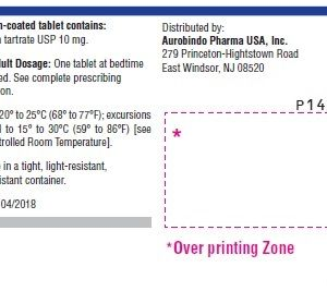 Zolpidem Tartrate 10 mg tablets - 100/btl (C-IV)