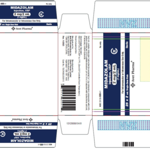 Midazolam 2 mg/2 ml Vials - 25/pack (C-IV) (CSA 2884)