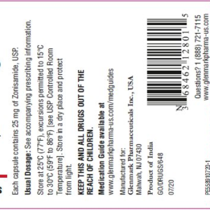 Zonisamide 25 mg Capsules 100ct