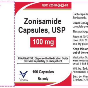 Zonisamide 100 mg capsules - 100/btl