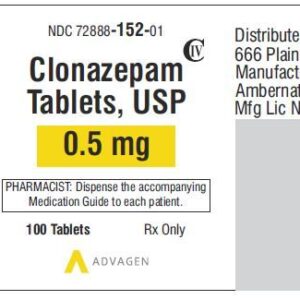 Clonazepam 0.5 mg tabs - 100/btl (C-IV) (CSA 2737)