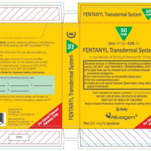 Fentanyl 50 mcg/hr (5.32 mg) Transdermal Patch - 5/ct (C-II)