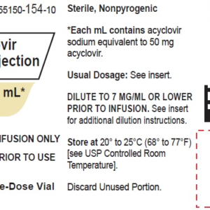 Acyclovir 500 mg vial - 10/pack