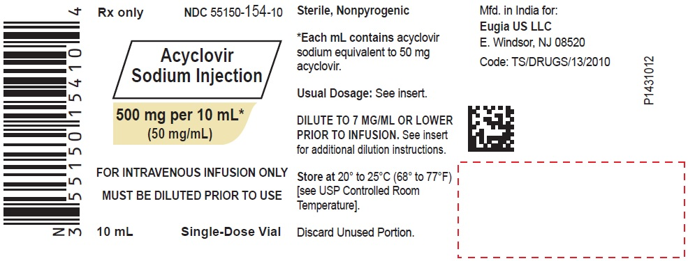 Acyclovir 500 mg vial - 10/pack