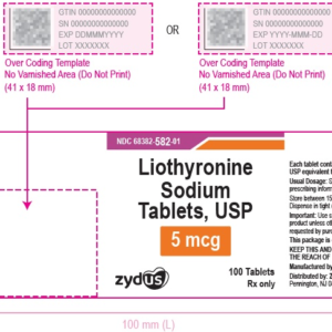 Liothyronine Sodium 5 mcg tablets - 100/btl