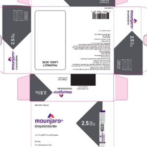 Mounjaro (tirzepatide) 2.5 mg/0.5 ml prefilled pen - 4/carton (refrigerate)