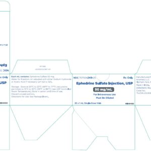Ephedrine Sulfate 50 mg/ml 1 ml vial - 25/pack (LC) (CSA 8113)