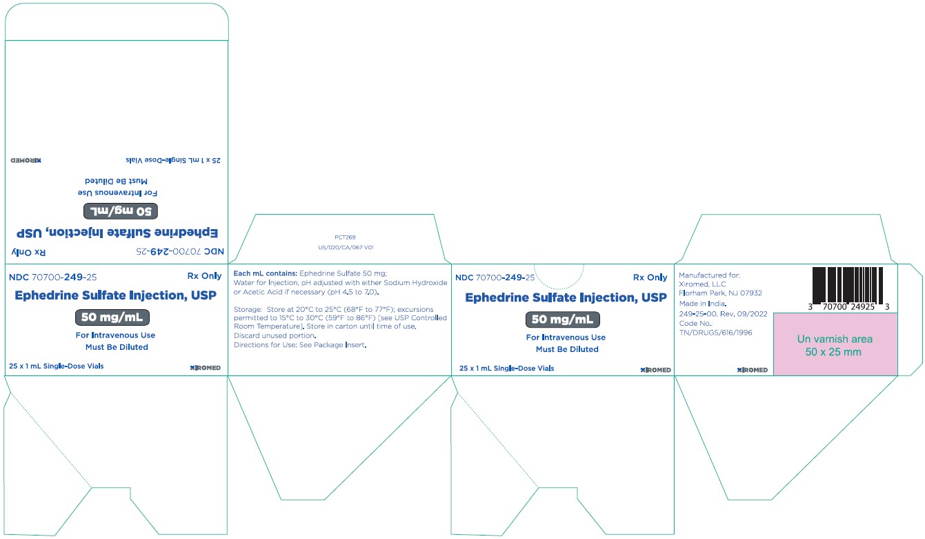 Ephedrine Sulfate 50 mg/ml 1 ml vial - 25/pack (LC) (CSA 8113)