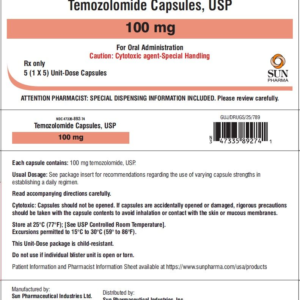 Temozolomide 100 mg capsules - 5/pack