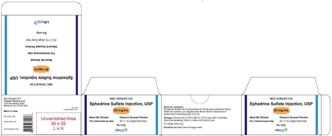 Ephedrine Sulfate 50 mg/1 ml SDV 25/pack (LC)