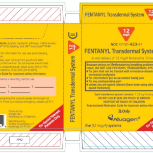 Fentanyl 12 mcg/hr Transdermal Patch - 5/ct (C-II)