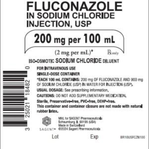 Fluconazole 200 mg/100 ml IV Bag - 10/case