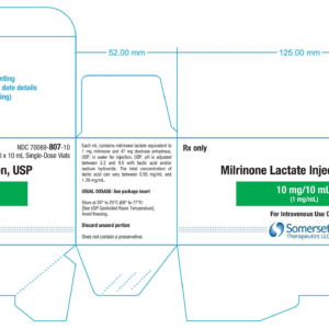Milrinone 10 mg/10 ml SDV - 10/pack