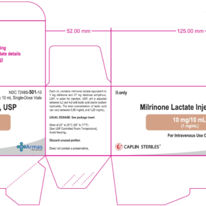Milrinone Lactate Injection 10 mg /10 mL Single - Dose Vials