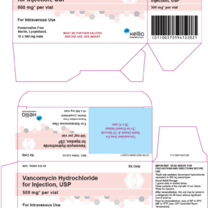 Vancomycin 500 mg / vial