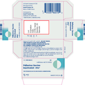 IPOL - Poliovirus Vaccine Inactivated - 10 dose vial (Refrigerate)