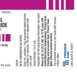Propranolol 1 mg/mL SDV - 10/pk