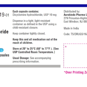 Dicyclomine 10 mg capsules - 100/btl