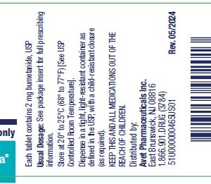 Bumetanide 2mg tablets - 100/btl