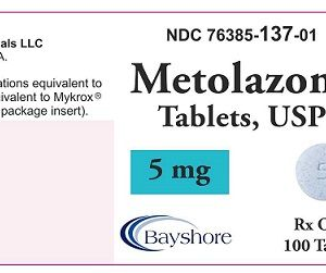 Metolazone 5mg Tablets - 100ct