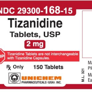 Tizanidine 2 mg tablets - 150/btl