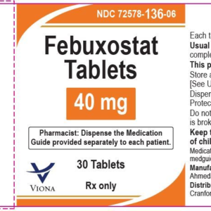 Febuxostat 40 mg tablets - 30/ btl