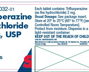 Trifluoperazine 2 mg tablets - 100ct
