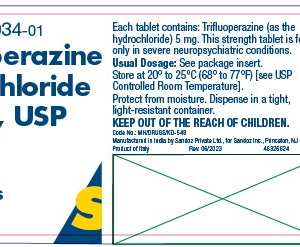 Trifluoperazine 5 mg tablets - 100ct