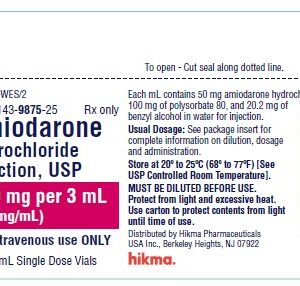 Amiodarone 150 mg/3 ml vial - 25/pack