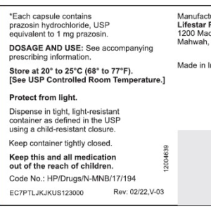 Prazosin 1 mg capsules - 100/btl