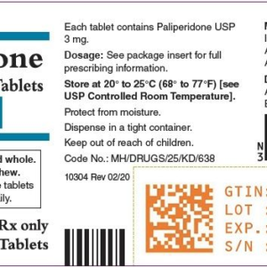 Paliperidone 3 mg tablets - 30/ btl