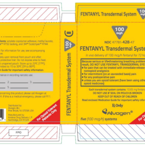Fentanyl 100 mcg/hr patch - 5ct (C-II)