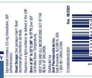Griseofulvin 125 mg tablets - 100/btl