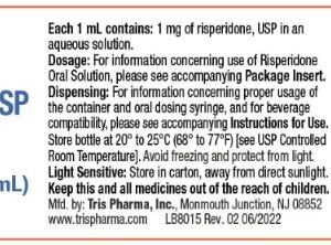 Risperidone 1 mg/mL Oral Sol. - 30mL/btl
