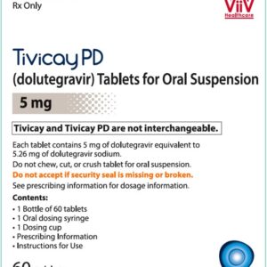 TivicayPD (dolutegravir) 5 mg Tablets for Oral Suspension - 60/count
