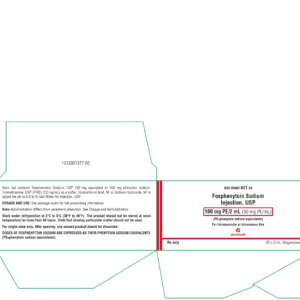 Fosphenytoin Sodium 100 mg PE/2 ml vial - 25/pack (refrigerate)
