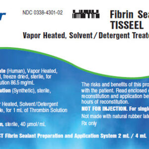 TISSEEL Fibrin Sealant 2 ml/DUPLOJECT 2 ml / 4 ml kit (Keep cool)