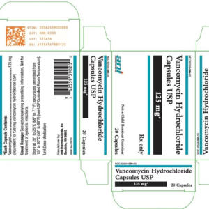 Vancomycin 125mg Capsules - 20ct