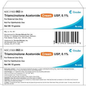 Triamcinolone Acetonide Cream USP 0.1% - 15g
