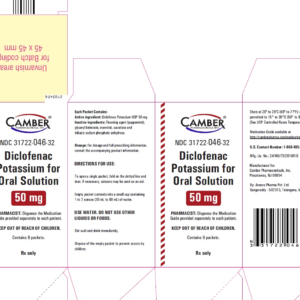 Diclofenac Potassium 50mg tabs - 9UD